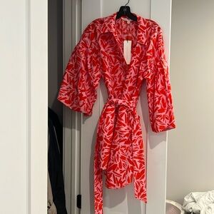 Veronica beard Samy Dress. Pink and red size 12.